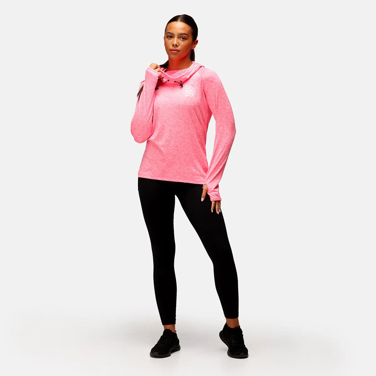 TKB Electric Pink Cowl Neck Hoodie