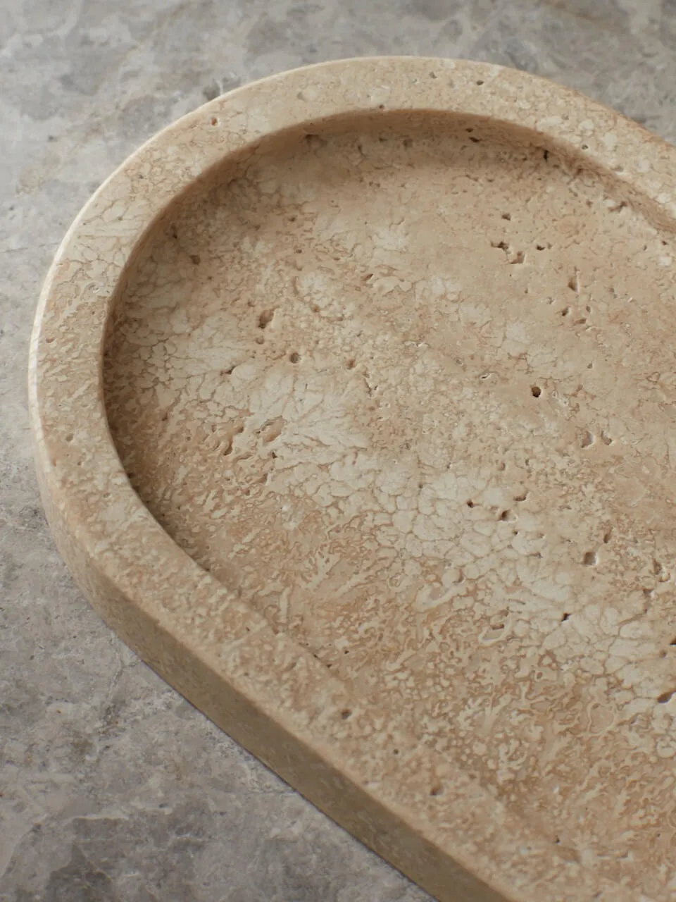 Travertine Oval Tray