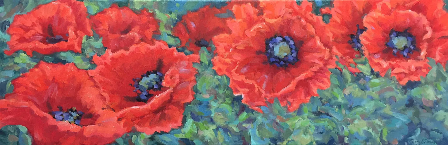 UP CLOSE AND PERSONAL by Cheryl Davis - Floral Painting