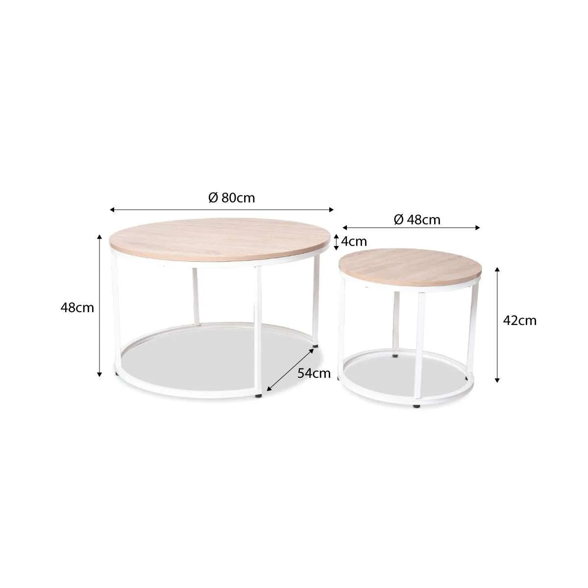 Vigo Nesting Coffee Tables - White