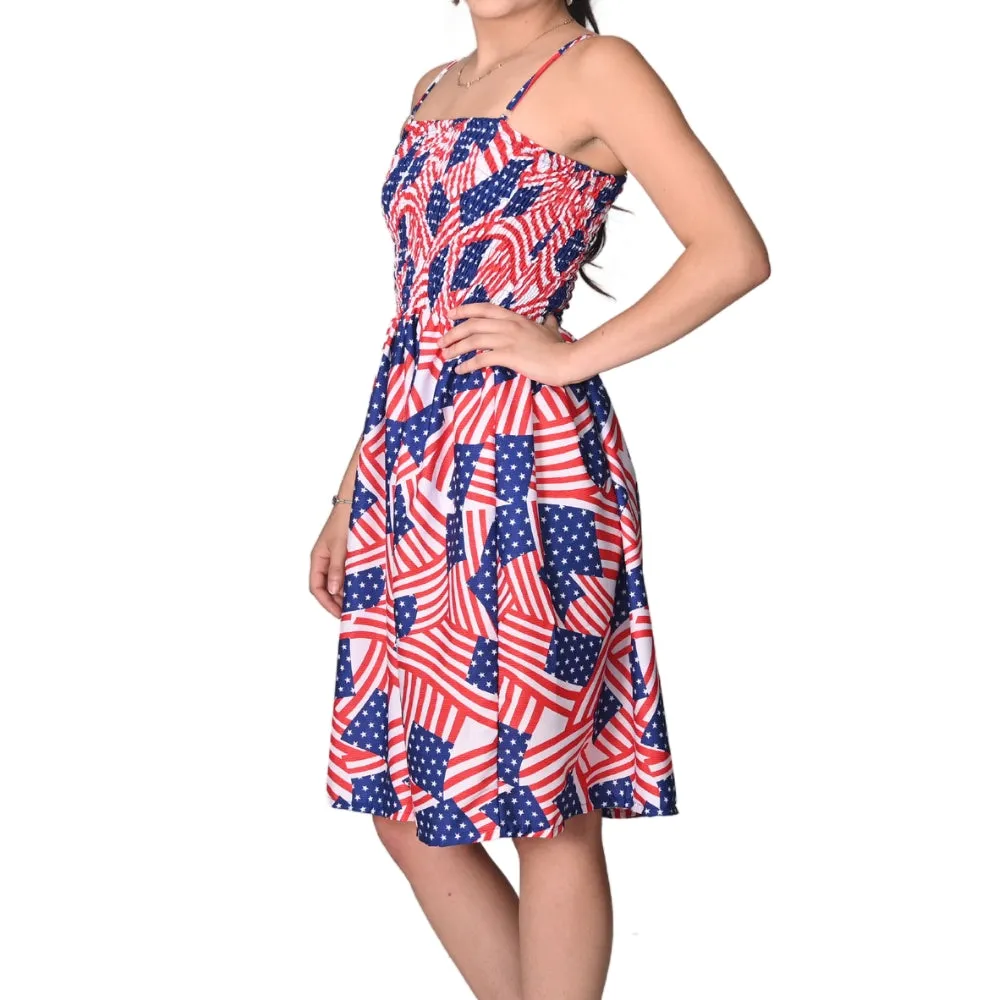 Women's One Size Patriotic Flag Dress