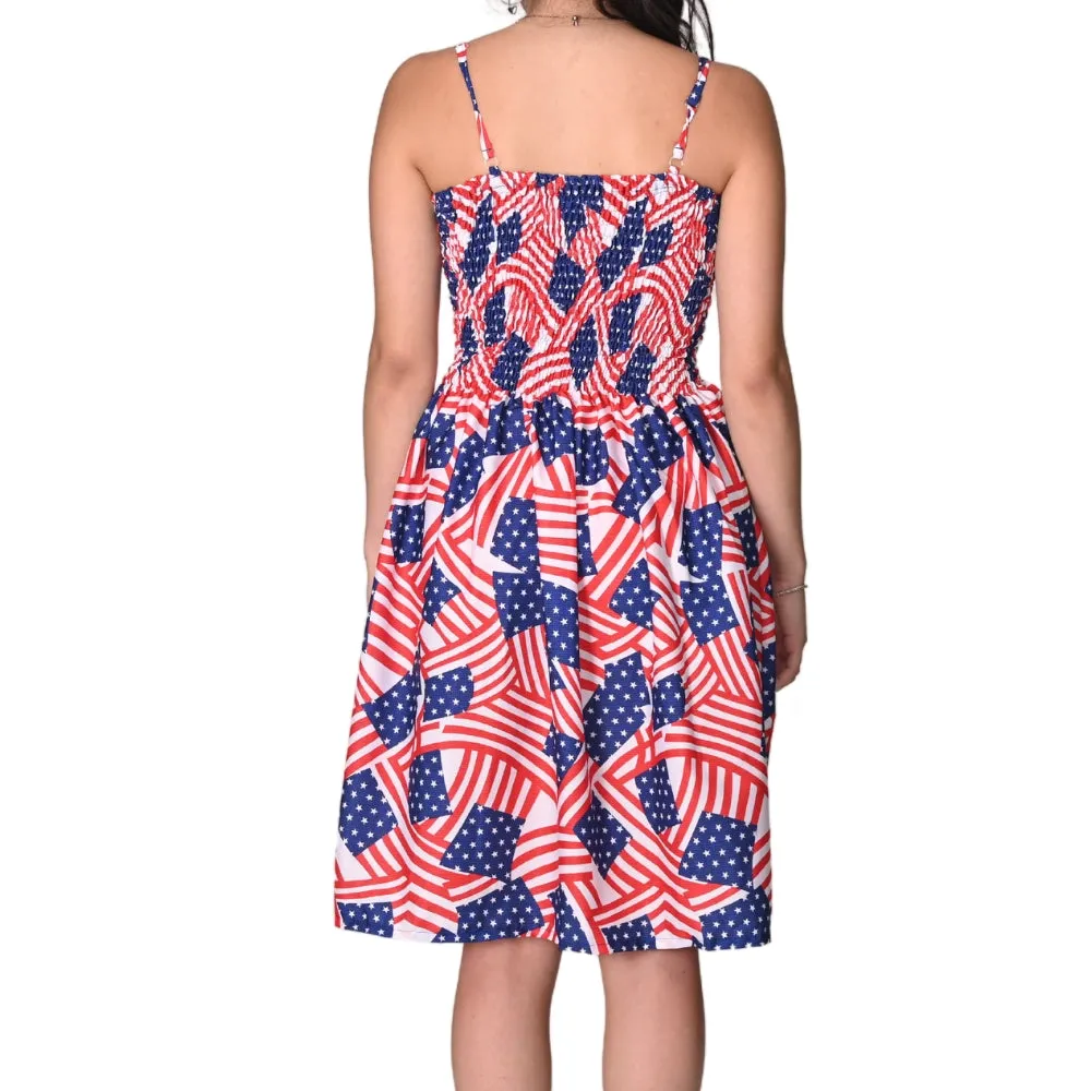 Women's One Size Patriotic Flag Dress