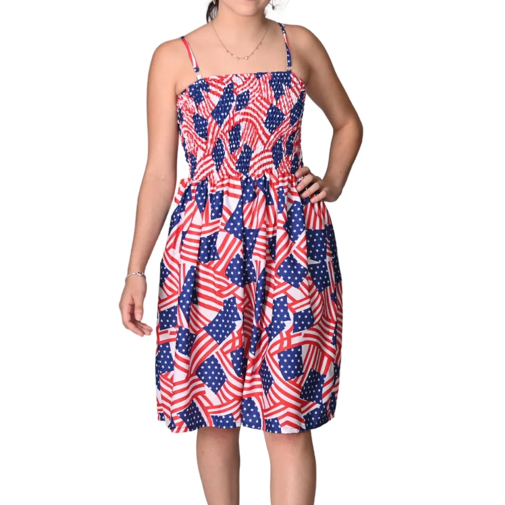 Women's One Size Patriotic Flag Dress