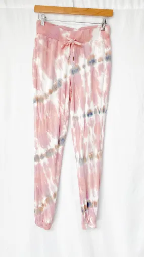 Young Fabulous & Broke 'Reid' Pink Tie Dye Sweat Joggers (XS/S)